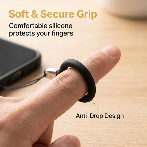 FIRENUNU 5-Pack Silicone Finger Phone Lanyard Strap Anti-Drop Universal Fit in Saudi Arabia