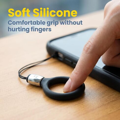 FIRENUNU 5-Pack Silicone Finger Phone Lanyard Strap Anti-Drop Universal Fit in Saudi Arabia