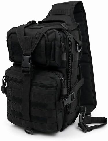 SMONT Coyote Brown Tactical Sling Bag - MOLLE Compatible Daypack, Small Durable Backpack for Hiking, Commute, Work/EDC - Assault Range Bag Crossbody Chest Pack Single Shoulder Pack in Coyote in Kuwait
