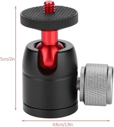 Aluminum Alloy 360° Swivel Mini Ball Head 1/4" Screw Mount for DSLR Camera Tripod in Kuwait