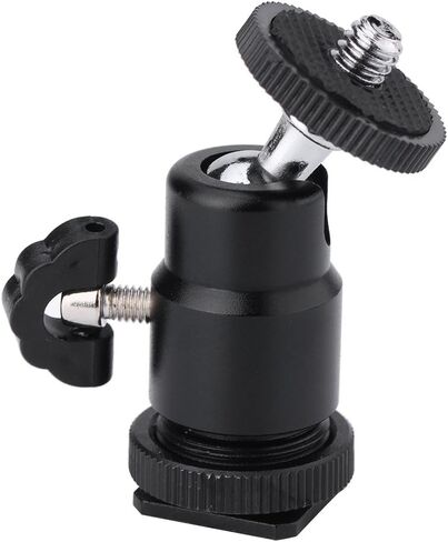 Back 1/4 inch Screw Camera Tripod Mini Ballhead Hot Shoe Adapter Accessory for Digital Camera in Kuwait