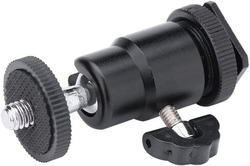 Back 1/4 inch Screw Camera Tripod Mini Ballhead Hot Shoe Adapter Accessory for Digital Camera in Kuwait