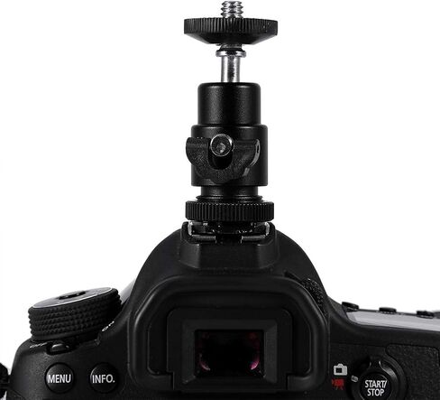 Back 1/4 inch Screw Camera Tripod Mini Ballhead Hot Shoe Adapter Accessory for Digital Camera in Kuwait