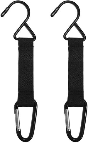 2 Pcs Heavy Duty Metal Bag Hooks & Fence Clips for Hanging Bat Bags, Water Bottles, Backpacks – Dugout Hooks for Baseball, Softball, Tennis, Football Sports Gear in Kuwait