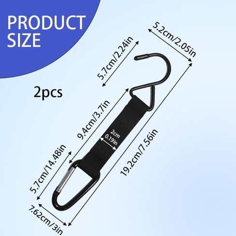 2 Pcs Heavy Duty Metal Bag Hooks & Fence Clips for Hanging Bat Bags, Water Bottles, Backpacks – Dugout Hooks for Baseball, Softball, Tennis, Football Sports Gear in Kuwait