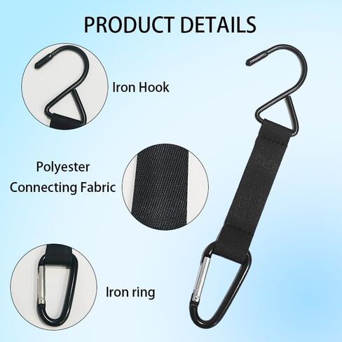 2 Pcs Heavy Duty Metal Bag Hooks & Fence Clips for Hanging Bat Bags, Water Bottles, Backpacks – Dugout Hooks for Baseball, Softball, Tennis, Football Sports Gear in Kuwait