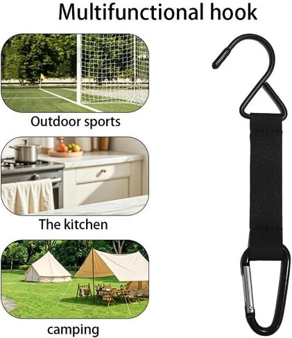 2 Pcs Heavy Duty Metal Bag Hooks & Fence Clips for Hanging Bat Bags, Water Bottles, Backpacks – Dugout Hooks for Baseball, Softball, Tennis, Football Sports Gear in Kuwait