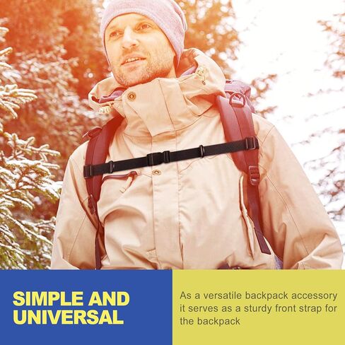 Adjustable Backpack Chest Strap Add On, Universal Sternum Straps for Backpacks with Quick Release Buckle & D-Ring Clip Durable Replacement Harness Extender for Hiking Camping Travel & School in Saudi Arabia