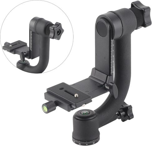 360 Degree Vertical Omnidirectional Cantilever Rotating Ball Head with Quick Release Plate 1/4 3/8in Interface for Outdoor Bird Wildlife Photography in Saudi Arabia