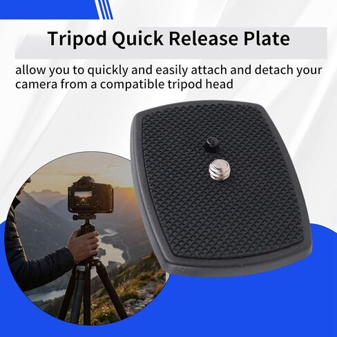 Tripod Head Quick Release Plate for DSLR Cameras 1/4 Screw Mount in Saudi Arabia