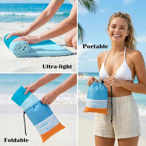 Beach Blanket Waterproof Sandproof 78''X81''/10'X9' Oversized Big Blanket in Saudi Arabia