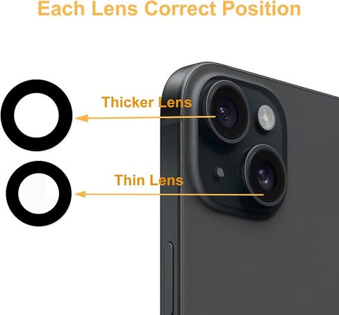 EMiEN Back Camera Glass Lens Replacement for iPhone 15 & iPhone 15 Plus in Kuwait