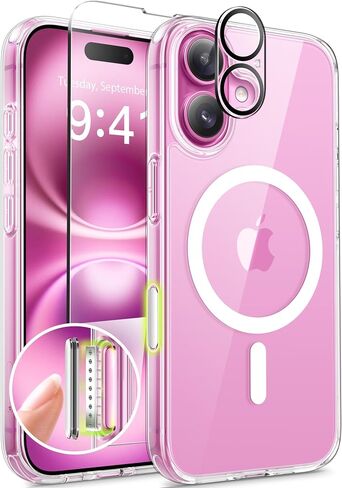 Magnetic for iPhone 16 Case with Screen Protector & Camera Cover in Kuwait