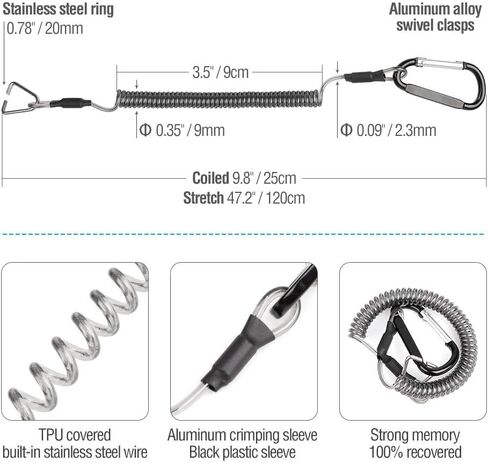 DONQL Fishing Pliers Saltwater with Lanyard Sheath, Line Cutter Crimper in Kuwait