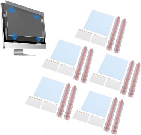 Privacy Screen Adhesive Strips 5 Set with Plastic Slide Mount Holder Tabs for Laptop Monitor Privacy Filter Attachment in Saudi Arabia