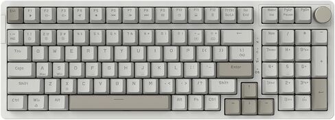 FIRSTBLOOD ONLY GAME. AK992 Retro Wired Mechanical Keyboard, 98 Keys Full Layout, Hot-Swappable USB Gaming Keyboard with Red Switches, Multimedia Keys Knob, Blue Backlit, Anti-Ghosting, Grey in Kuwait