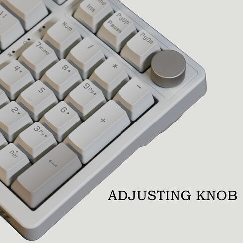 FIRSTBLOOD ONLY GAME. AK992 Retro Wired Mechanical Keyboard, 98 Keys Full Layout, Hot-Swappable USB Gaming Keyboard with Red Switches, Multimedia Keys Knob, Blue Backlit, Anti-Ghosting, Grey in Kuwait