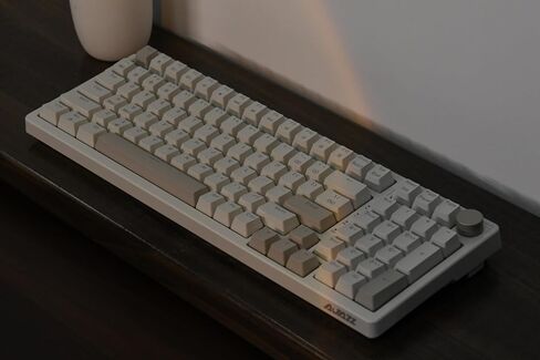 FIRSTBLOOD ONLY GAME. AK992 Retro Wired Mechanical Keyboard, 98 Keys Full Layout, Hot-Swappable USB Gaming Keyboard with Red Switches, Multimedia Keys Knob, Blue Backlit, Anti-Ghosting, Grey in Kuwait