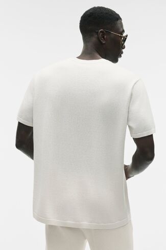 Alo Yoga Cotton Cashmere Ever Soft Short Sleeve Crew - Ivory in Kuwait