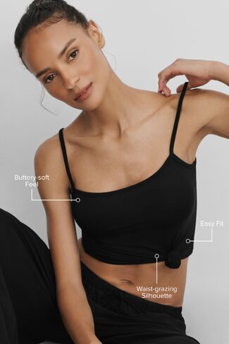 Alo Yoga Alosoft Finesse Cami Tank - Black in Kuwait