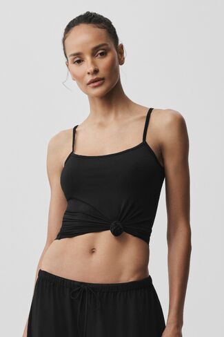 Alo Yoga Alosoft Finesse Cami Tank - Black in Kuwait