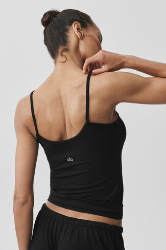 Alo Yoga Alosoft Finesse Cami Tank - Black in Kuwait