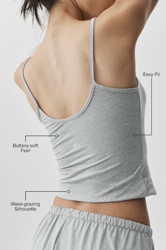 Alo Yoga Alosoft Finesse Cami Tank - Vintage Athletic Heather in Saudi Arabia