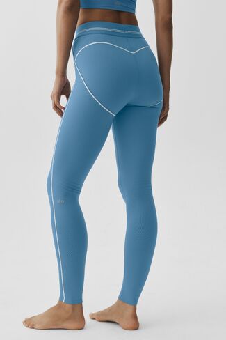 Alo Yoga Airbrush High-Waist Heart Throb Legging - California Blue/White in Kuwait