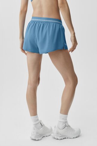 Alo Yoga Full Stride Micro Running Short - California Blue in Saudi Arabia