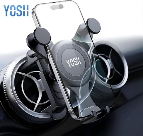YOSH Car Phone Holder Upgraded for Mercedes Benz A/C Class C300/200/260 A180/200, GLA/GLB/GLC, Spring Clip for Round/Circular Vent Cradle for iPhone Samsung, for Mercedes Benz Accessories in Kuwait