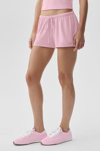 Alo Yoga Alosoft Low-Rise Finesse Short - Pink Marshmallow in Saudi Arabia
