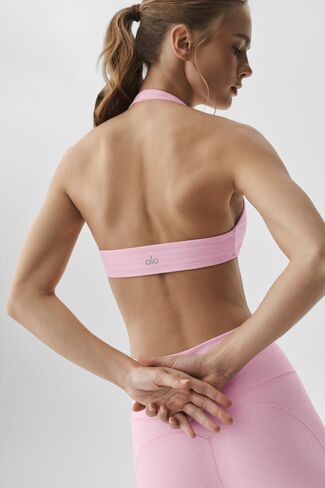 Alo Yoga Alosoft Intuition Bra - Pink Marshmallow Heather in Saudi Arabia