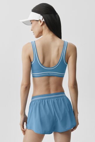 Alo Yoga Airbrush Heart Throb Bra - California Blue/White in Saudi Arabia