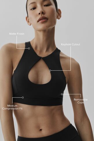 Alo Yoga Airbrush Lock In Bra - Black in Saudi Arabia