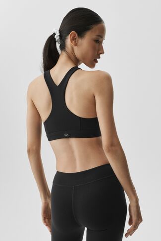 Alo Yoga Airbrush Lock In Bra - Black in Saudi Arabia