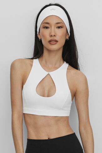 Alo Yoga Airbrush Lock In Bra - White in Kuwait