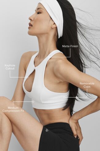 Alo Yoga Airbrush Lock In Bra - White in Kuwait