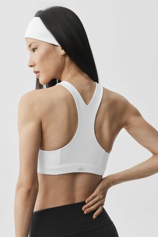Alo Yoga Airbrush Lock In Bra - White in Kuwait