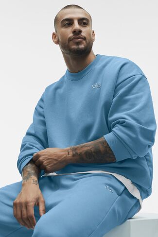 Alo Yoga Accolade Crew Neck Pullover - California Blue in Saudi Arabia