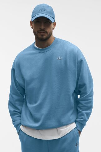 Alo Yoga Accolade Crew Neck Pullover - California Blue in Saudi Arabia