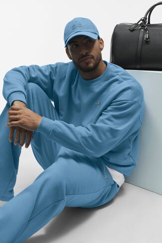 Alo Yoga Accolade Crew Neck Pullover - California Blue in Saudi Arabia