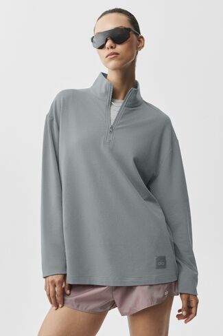 Alo Yoga Double Take Long Sleeve 1/4 Zip - Monument in Saudi Arabia
