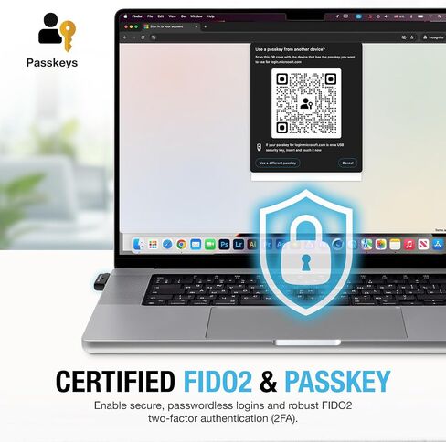 Thetis Nano-A for Business - USB A FIDO2 Security Key L1 MFA & Passkey Access for School ERP, Employee Online Account, Compatible with Coinbase Google Workspace Apple ID Window Salesfore - 2 Pack in Kuwait