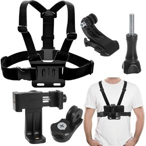 Mobile Phone Chest Adjustable Strap Mount GoPro Chests, Cell Phone Clips Harness Holder Bracket for GoPro Hero 2018/7/6/5/4/3, Session, Action Camera Chest Strap Holder in Kuwait