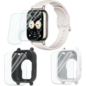 Screen Protector & Case Compatible for xiaomi Redmi watch 5 Lite，HD TPU Soft Protective Film,【Not Glass】 and Shockproof Silicone Cover Cases | Anti-Scratch, Ultra-Thin(Pack of 4+2) in Saudi Arabia