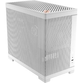 Okinos MiniArt 4 Micro ATX PC case, 2x120mm Reverse 3 Pin Fans & 1x120mm 3 Pin Fan Pre-Installed, 240mm Radiator Support, Compact MATX Case, Front Mounted PSU, MiniArt Series White in Kuwait