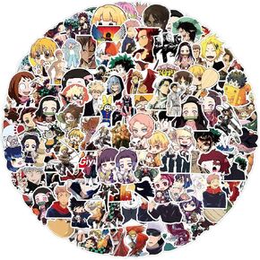 200pcs Cool Classic Anime Mixed Stickers for Teens Water Bottles,Funny Cartoon Vinyl Waterproof Decals for Adults Laptops Bumper Travel Case Journal Scrapbooking in Kuwait