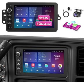 7" Car Radio for Cadillac Escalade 03-06,for Chevy Avalanche 03-06,Colorado 03-12,Express 03-07 Physical Button Style Android 13 Stereo w/CarPlay Android Auto,4+64G GPS Bluetooth Backup Camera SWC in Kuwait