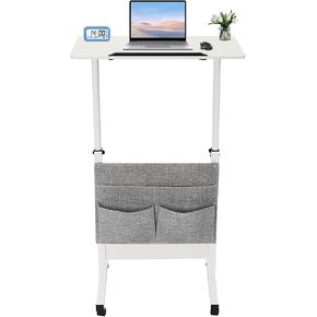 Rolling Computer Stand,Adjtable Height Standing Desk,Rolling Computer Stand,Rolling Laptop Stand,White,22lbs,Rectangular,for Laptop Table,Office Desk,Study Table in Saudi Arabia