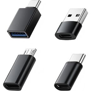 8pcs USB to USB C Adapter, Micro USB to USB C Female Male Converter Connector for Laptop Car Smartphone Headphone Mic PC (8pcs) in Kuwait